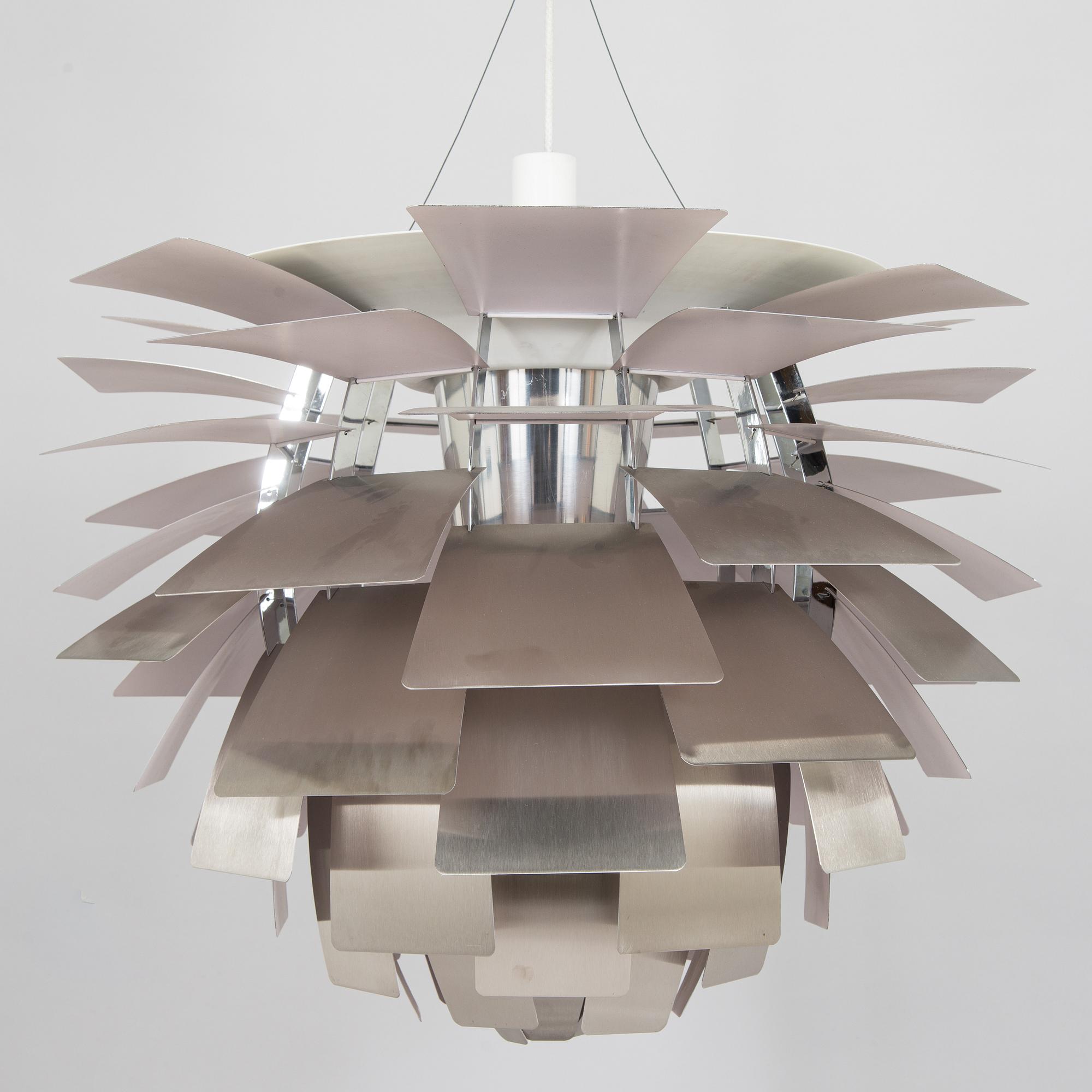 Poul Henningsen, taklampa, "PH-Kotte / PH Artichoke", Louis Poulsen, Danmark, 1980-tal.