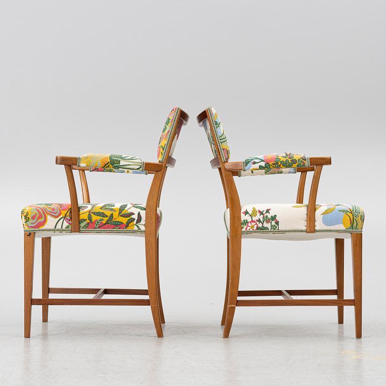 Josef Frank, a pair of model 695 armchairs, Svenskt Tenn.