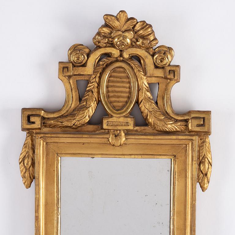 A Gustavian style mirror by Niclas Reding (1751-1826).
