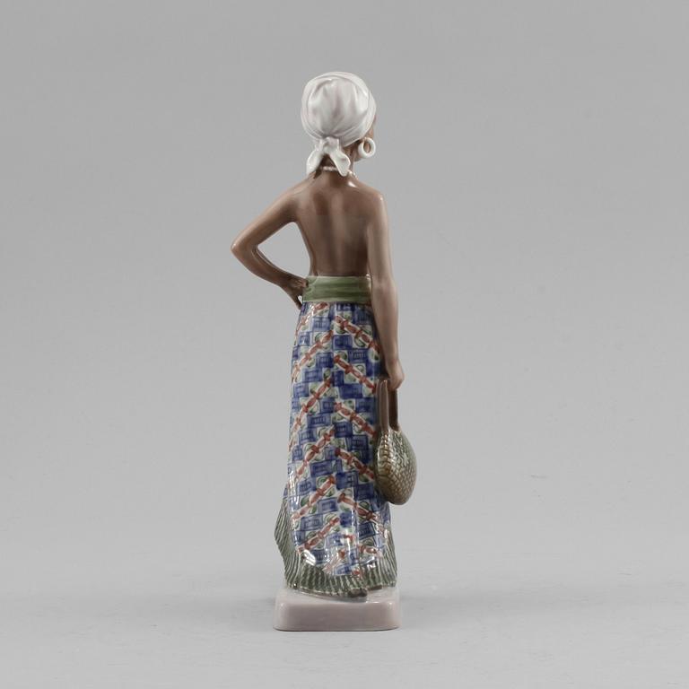 FIGURIN, porslin, Dahl Jensen, Danmark, omkring 1900-talets mitt.