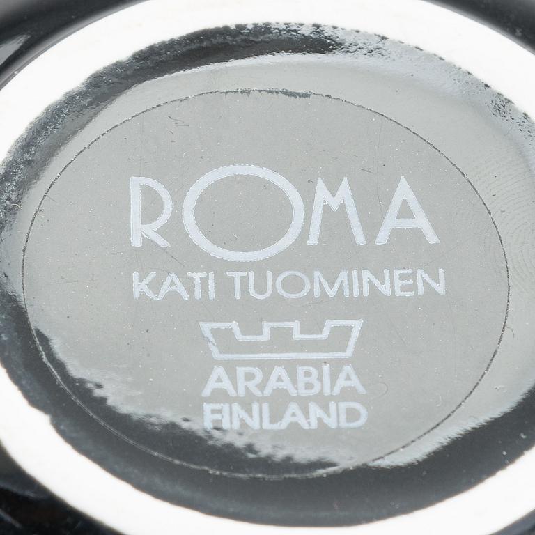 Kati Tuominen-Niittylä, Kaatimia, 2 kpl, "Storybirds" ja 2-osainen tarjoilumalja, "Roma", Arabia.