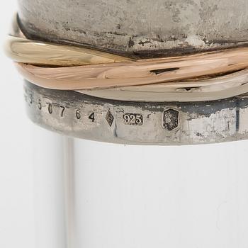 Cartier, karahvi, lasi ja sterlinghopea, Ranska 1900-luvun loppu.