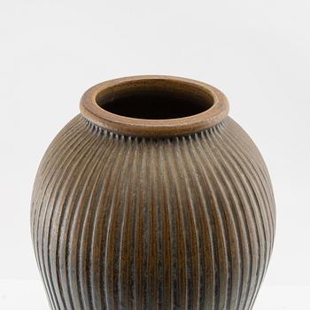 Arthur Andersson, floor vase, Vallåkra, stoneware, mid-20th century.