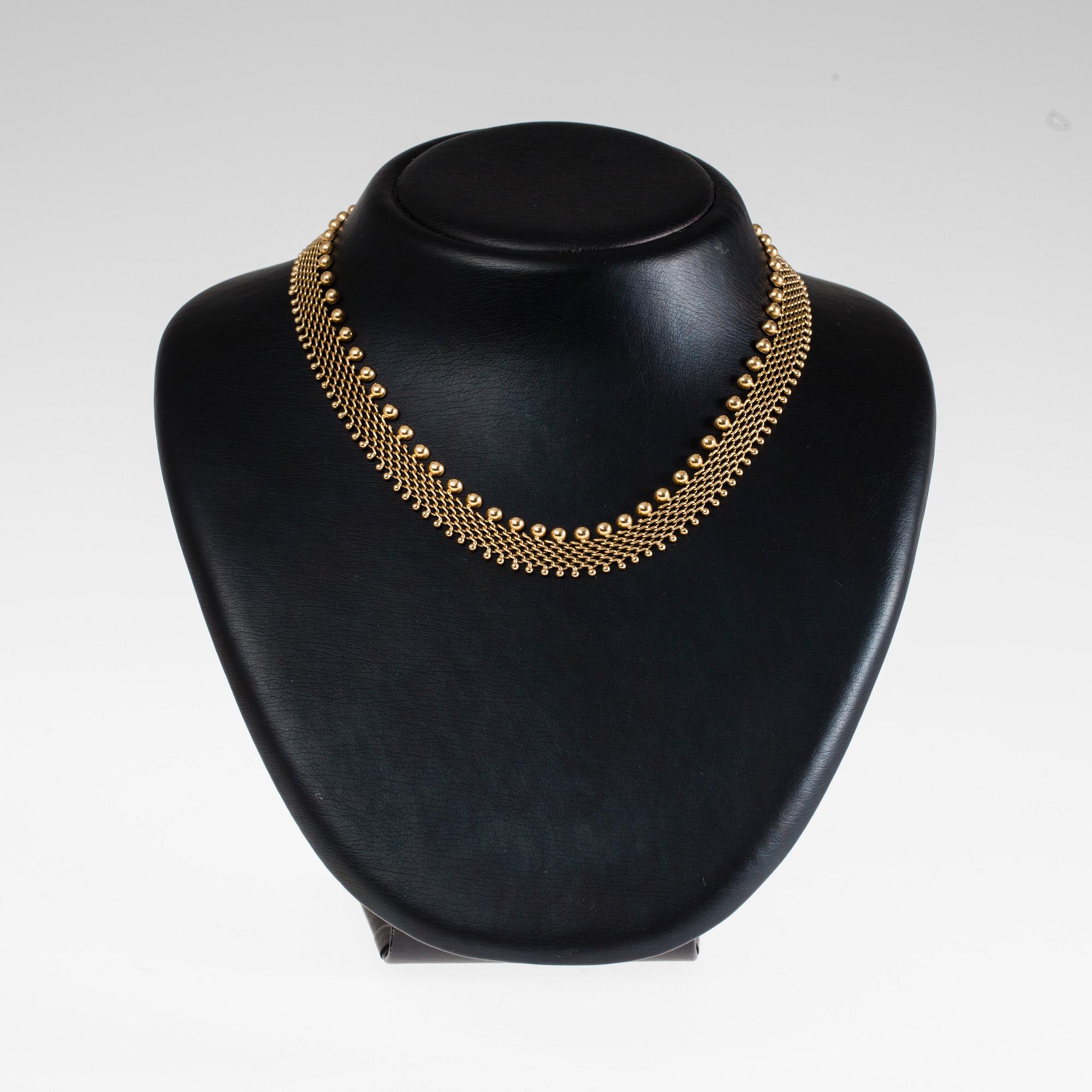 HALSBAND, guld 18K, Italien 1900-talets mitt. Vikt 33,7 g.