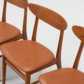 A set of four chairs, Farstrup, Denmark, 1960's.