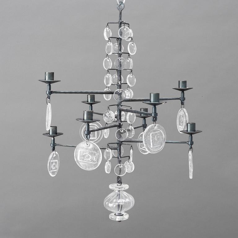 Erik Höglund, a chandelier, Boda Smide.