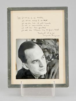 FOTOGRAFI, föreställande Ingmar Bergman.