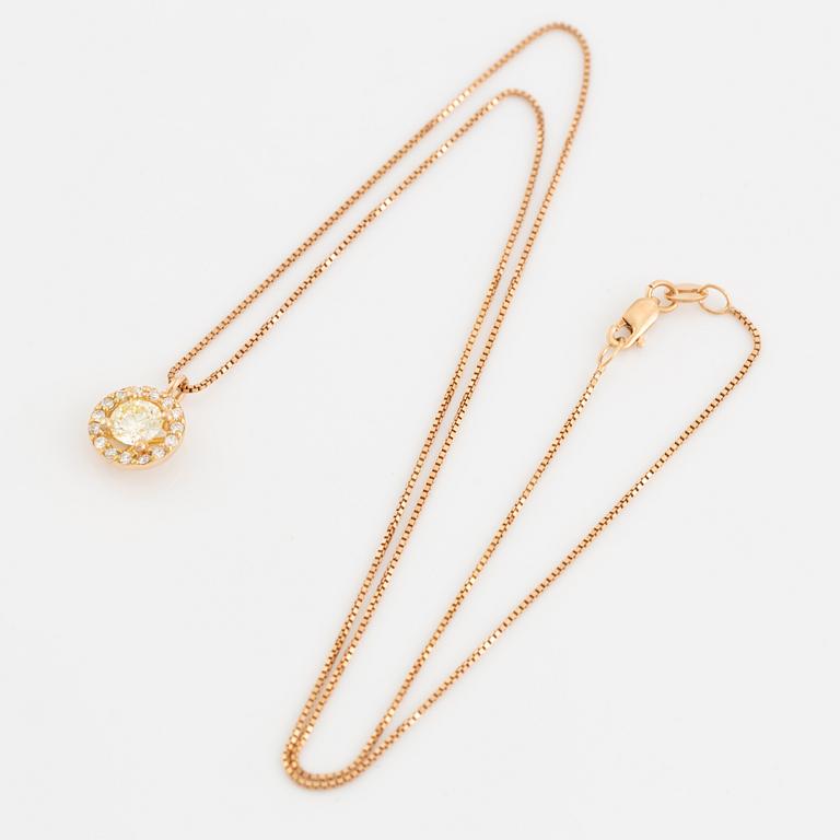 Brilliant cut diamond necklace.