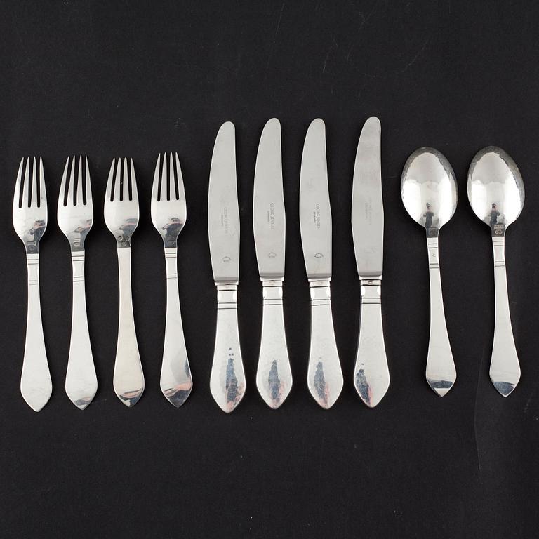 ten silver cutlery.