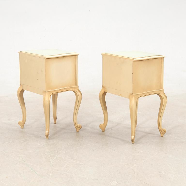 Bedside tables, a pair, Rococo style, 1940s/50s.