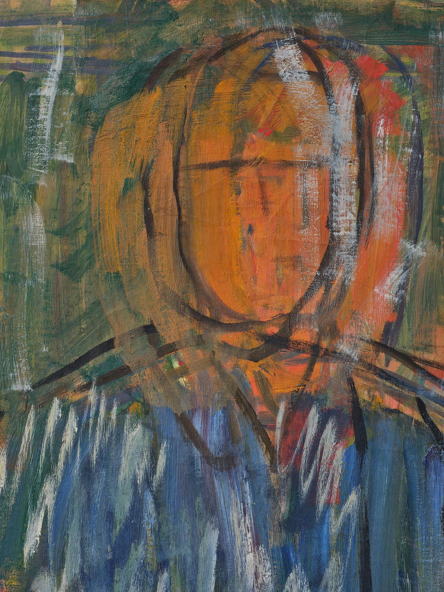 Carl Kylberg, Self-portrait with palette.
