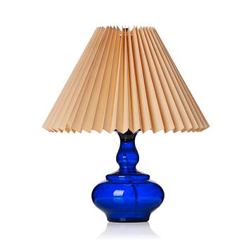 376. A blue glass table lamp, sannolikt 1950s. Alva & Gunnar Myrdal Collection.