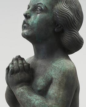 ALFRED OHLSON, skulptur, brons, Herman Bergman FUD,