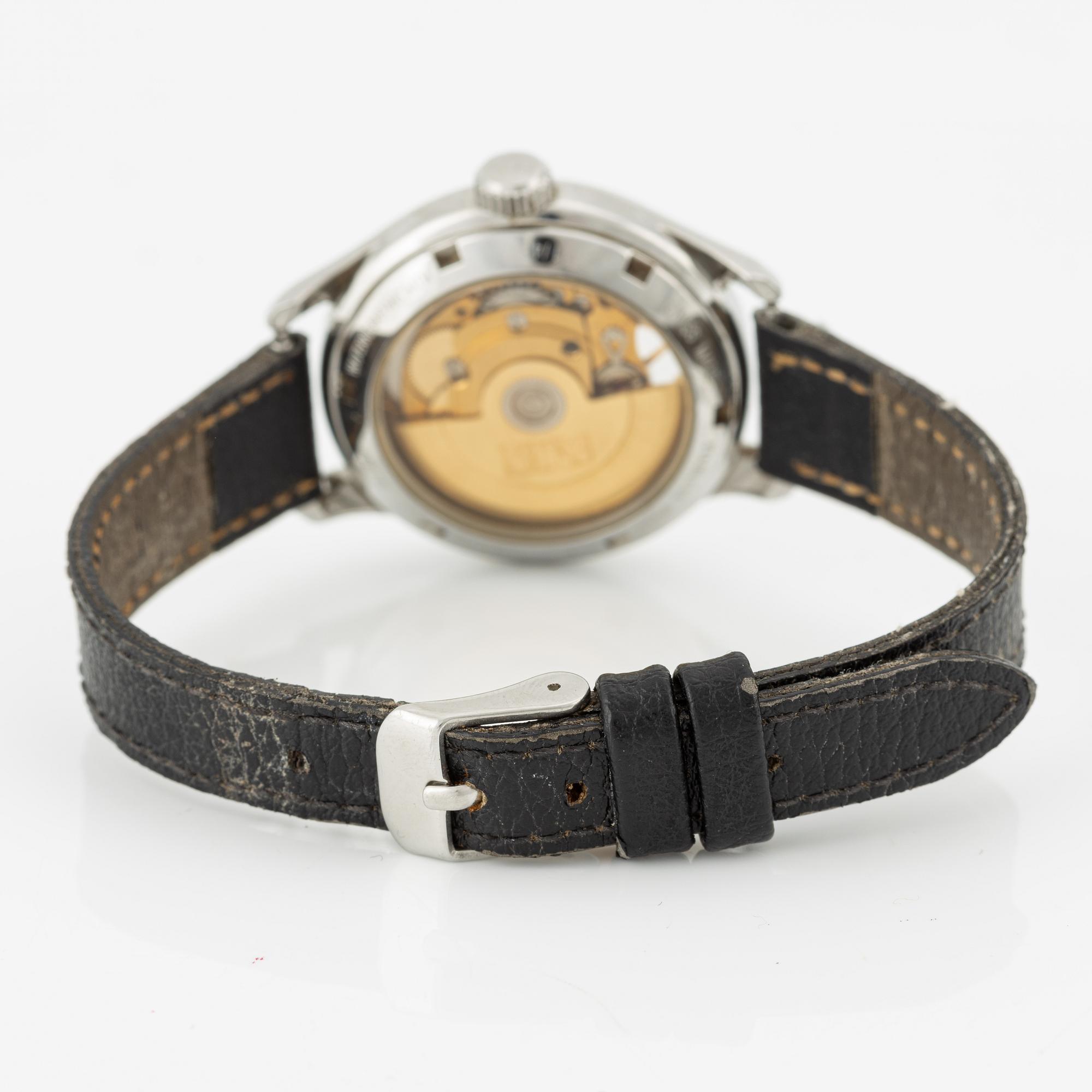 Bernhard H. Mayer, Sphere of Silence Coin Watch, wristwatch, 33.5 mm.