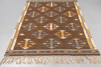 Märta Måås-Fjetterström, a drape, "Lockarp". Flat weave. 244,5 x 150 cm. Signed MMF.