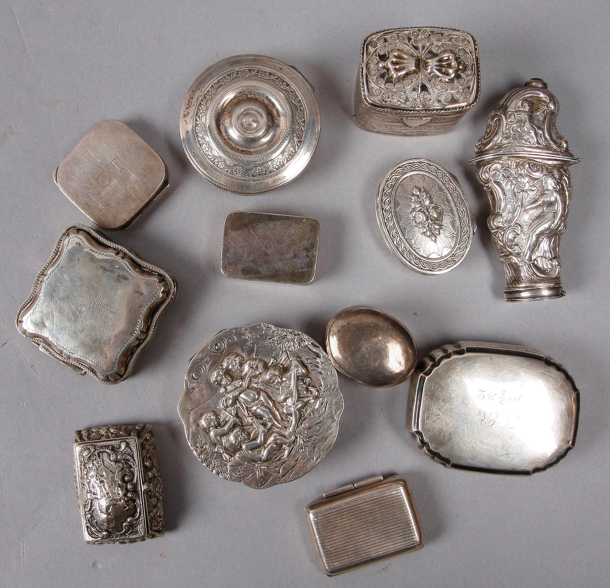 DOSOR, 12 st , silver. Olika länder och mästare. 1800/1900-tal.