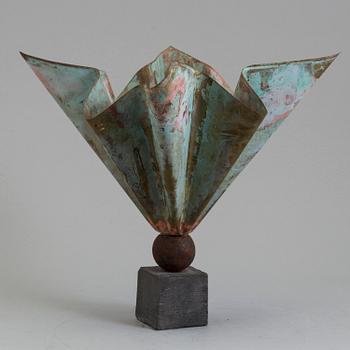 TAGE ANDERSEN, blomkruka, patinerad koppar, Danmark, 1980/90-tal.