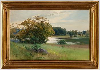 Alfred Thörne, oil on canvas, signed and dated 1907.