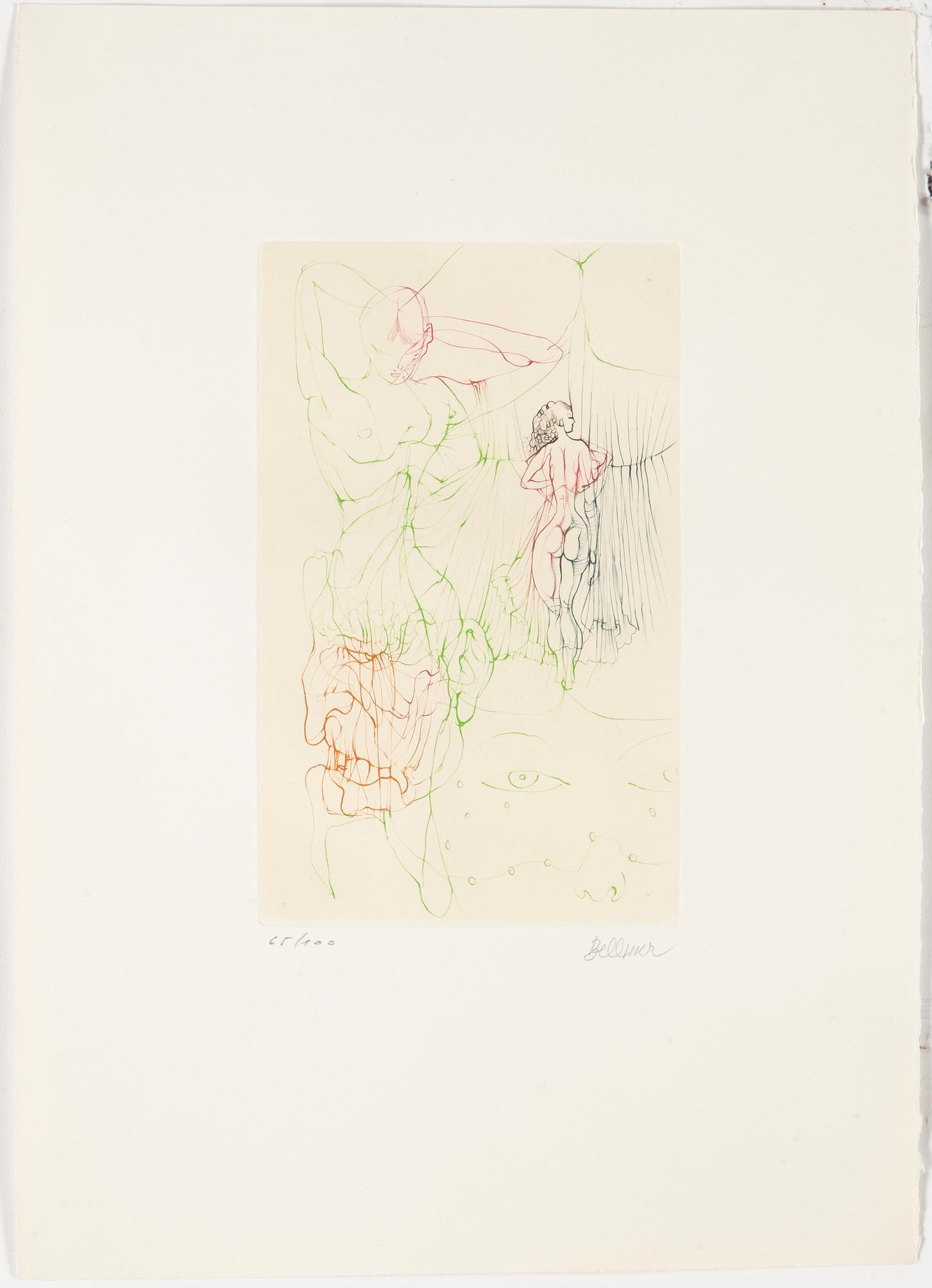 HANS BELLMER, färgakvatint. Signerad och numrerad 65/100.