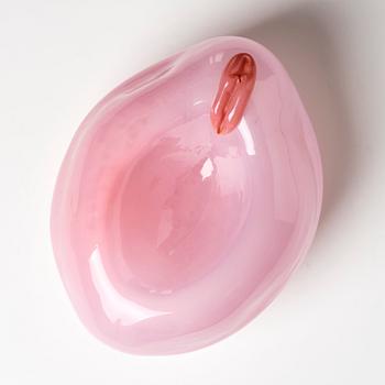 Åsa Jungnelius, a unique "Sculpture Pink" glass sculpture, Kosta Boda, Sweden, 2009.