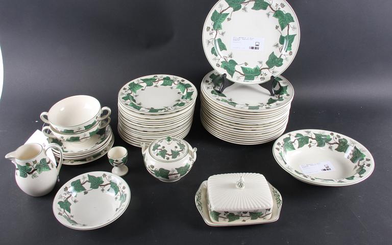 MATSERVIS, 43 delar, flintgods, "Napoleon Ivy", Wedgwood.