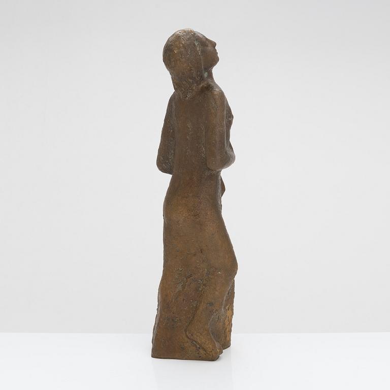 Jussi Vikainen, veistos, pronssi, signeerattu ja päivätty -83.