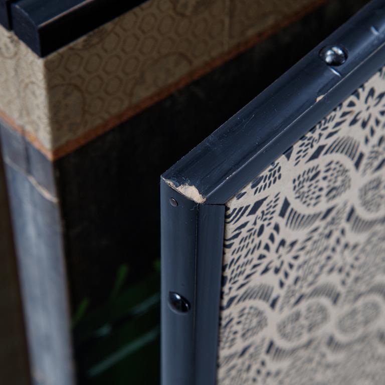 A four panel Japanese folding screen, 'Byobu', mid 20th century.