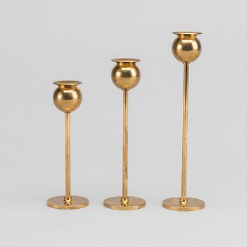 PIERRE FORSSELL, ljusstakar 3 st Skultuna.