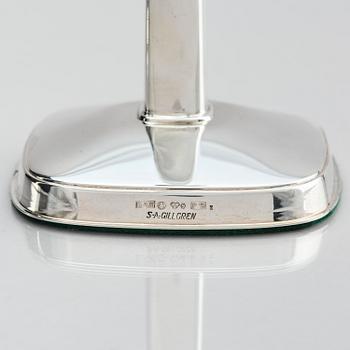 Sven-Arne Gillgren, a paif of silver candelsticks, design Sven-Arne Gillgren, company Guldsmedsaktiebolaget, Stockholm 1965.