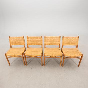 Hans J. Wegner, stolar 4 st modell "CH31", Carl Hansen & Son, Danmark 1900-talets senare del.