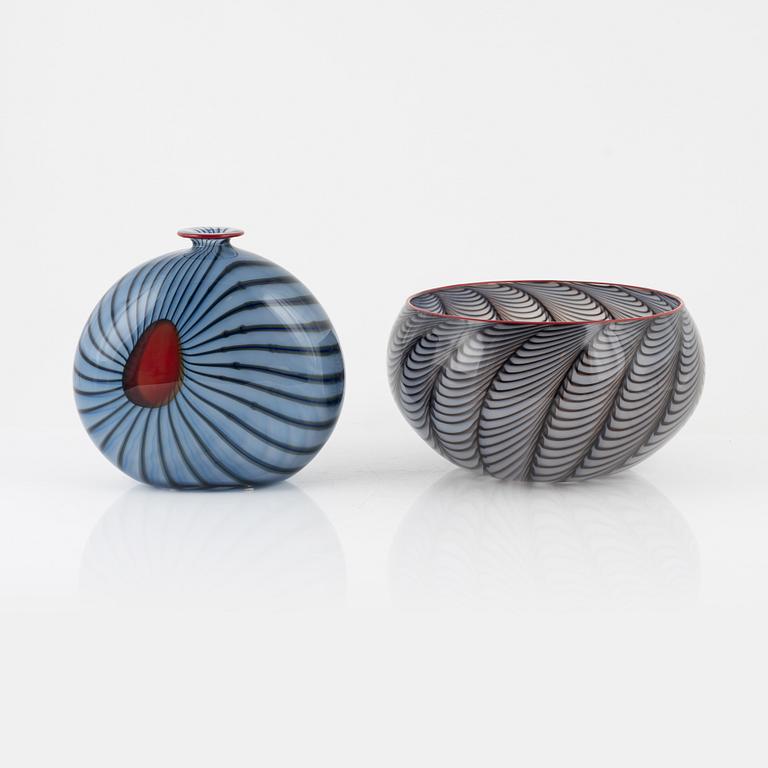 Sven-Åke Carlsson, Transjö, bowl and glass. Unique.