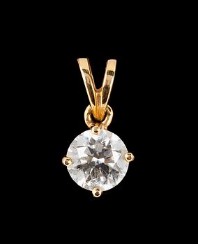 1035. A brilliant cut diamond, app. 1.50 cts, pendant.