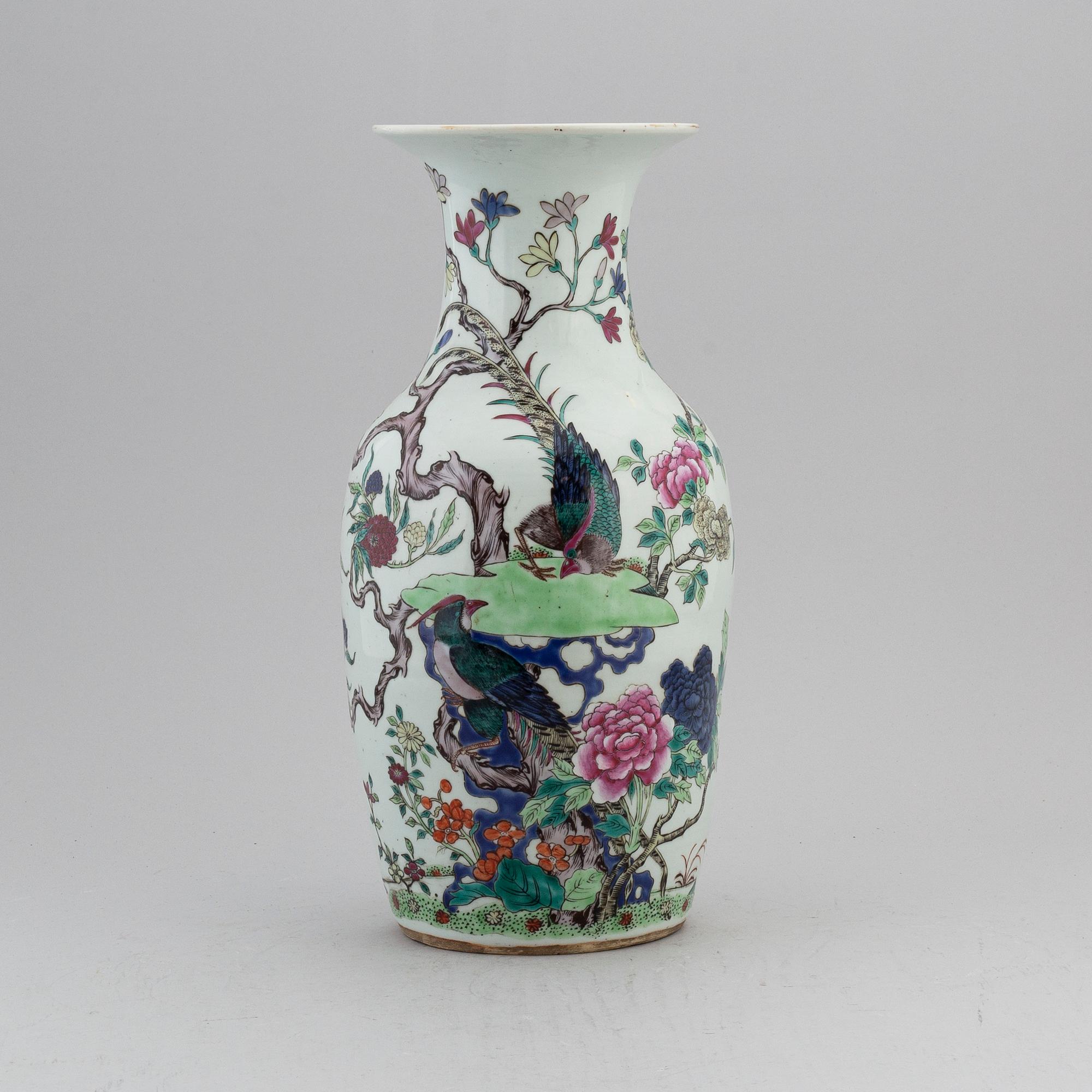 A Chinese famille rose floor vase, 20th century.
