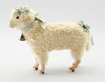 LEKSAK, mekaniskt lamm, sannolikt Frankrike, 1800-/1900-tal.