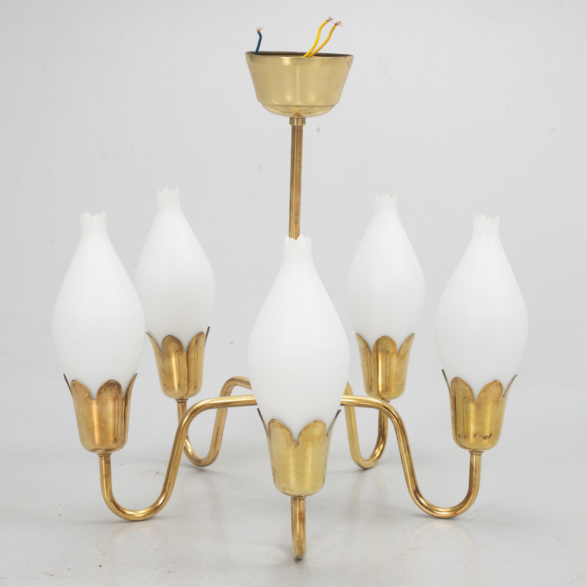 A Scandinavian Modern ceiling lamp, mid-20th Century.