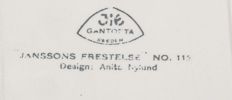 ANITA NYLUND, flintgods. Serveringsfat ur serien "Janssons Frestelse", JIE Gantofta.