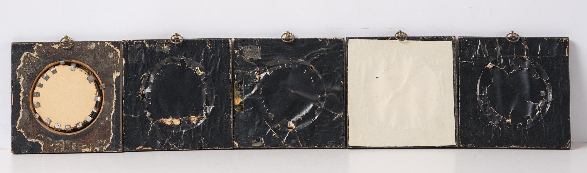 A set of twenty wax portraits of Swedish monarchs, late 19th century.