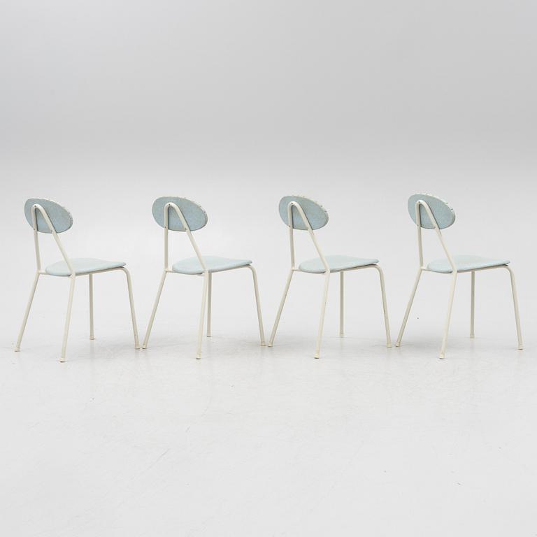 A table and four chairs, mid-20th Century.