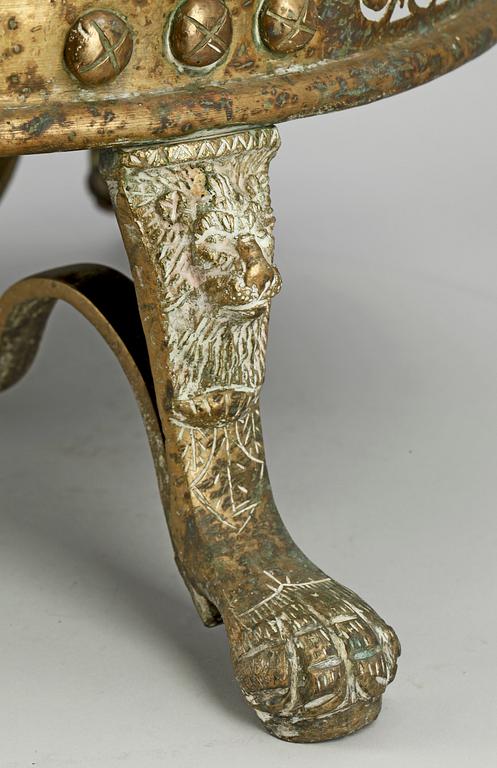 GLÖDFAT, mässing, orientaliskt, 1800/1900-tal.