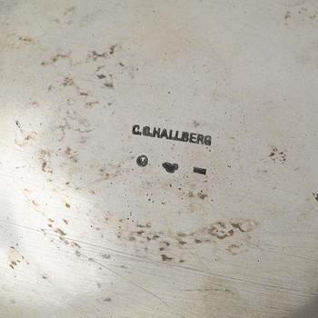 Jugend/Art Nouveau, CG Hallberg, tekanna, silver, jugend, Stockholm 1902.