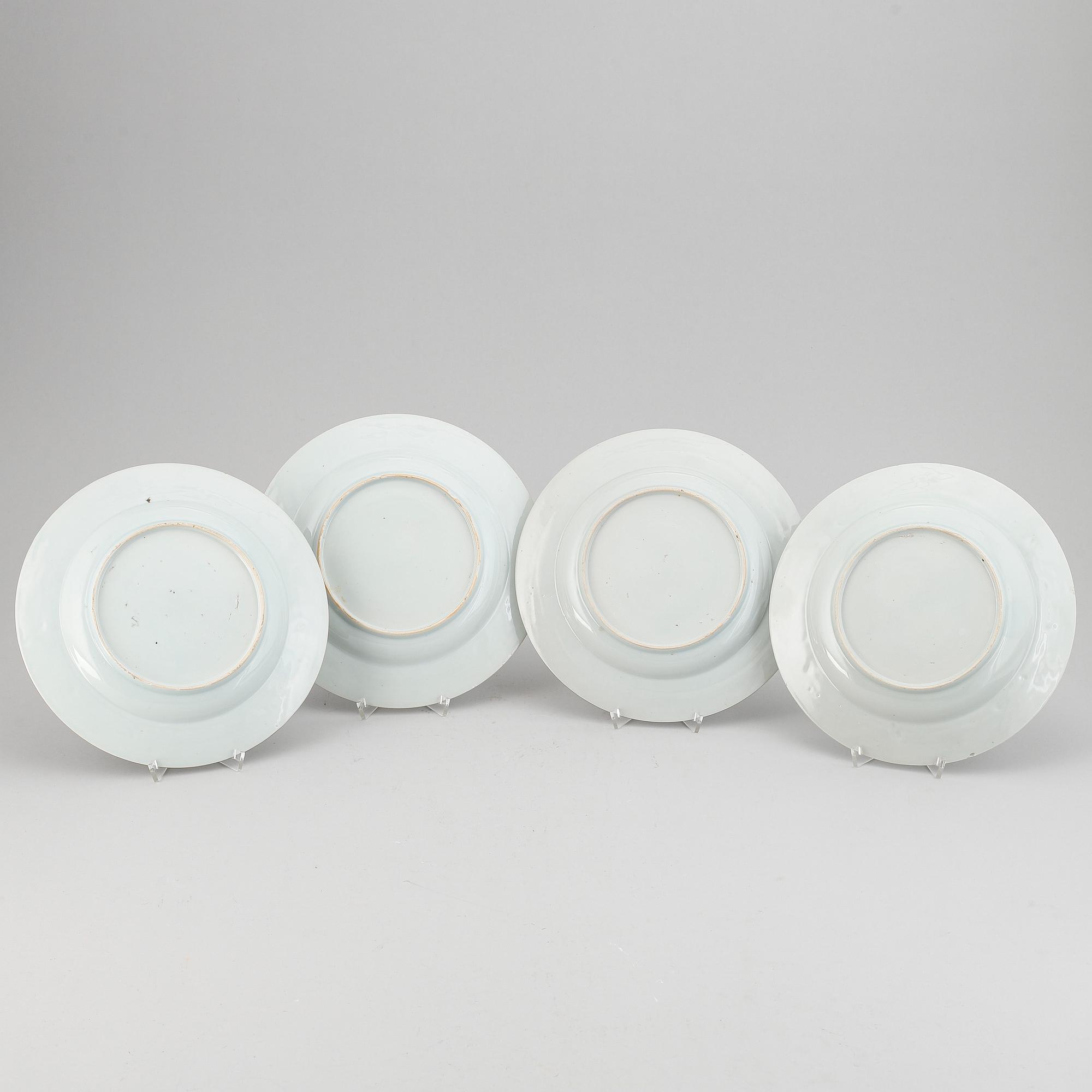 A set of four famille rose dishes, Qing dynasty, Qianlong (1736-95).