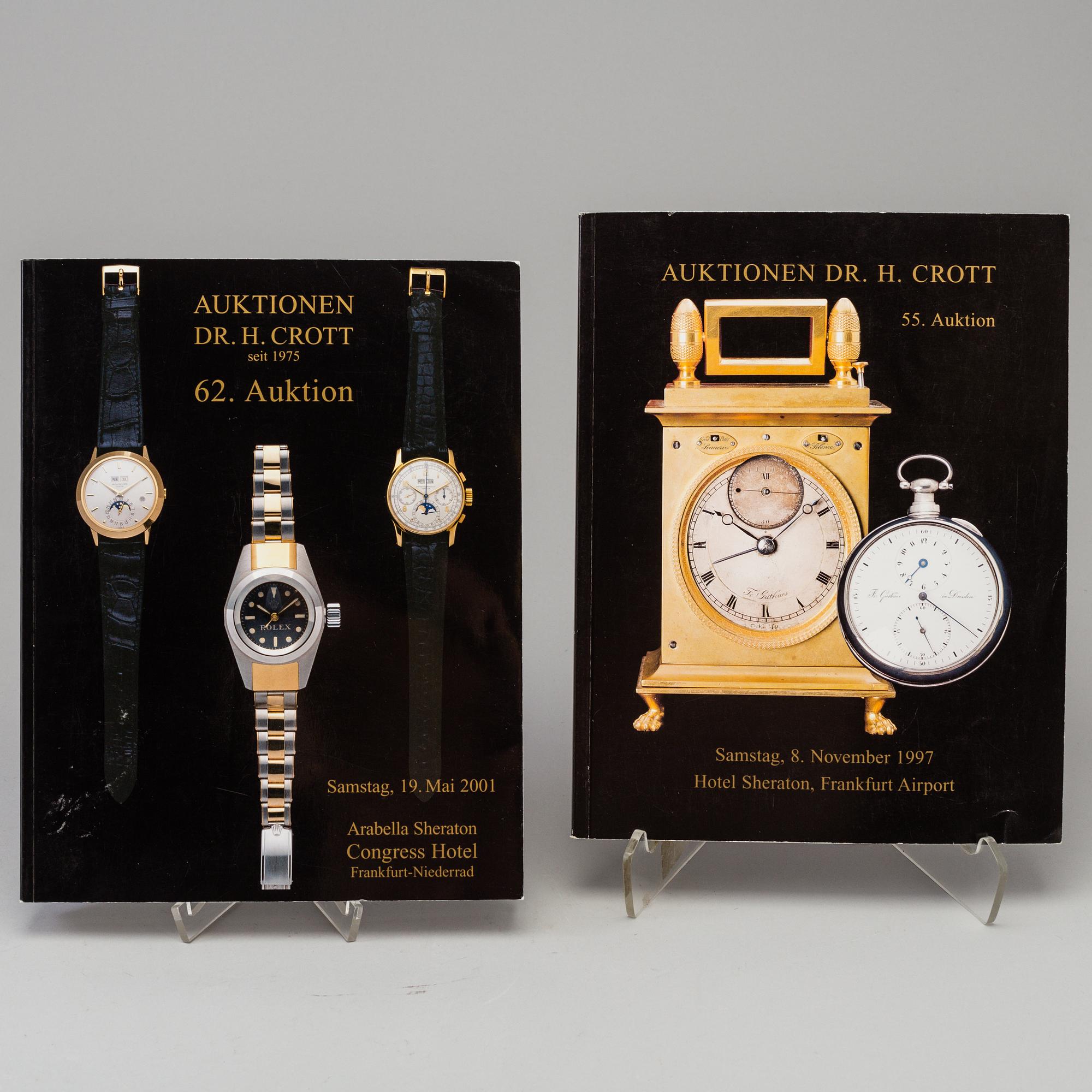 KLOCKLITTERATUR, 9 st, bl.a. Automatic-Armbanduhren aus der Schweiz: Uhren, die sich selber aufziehen.