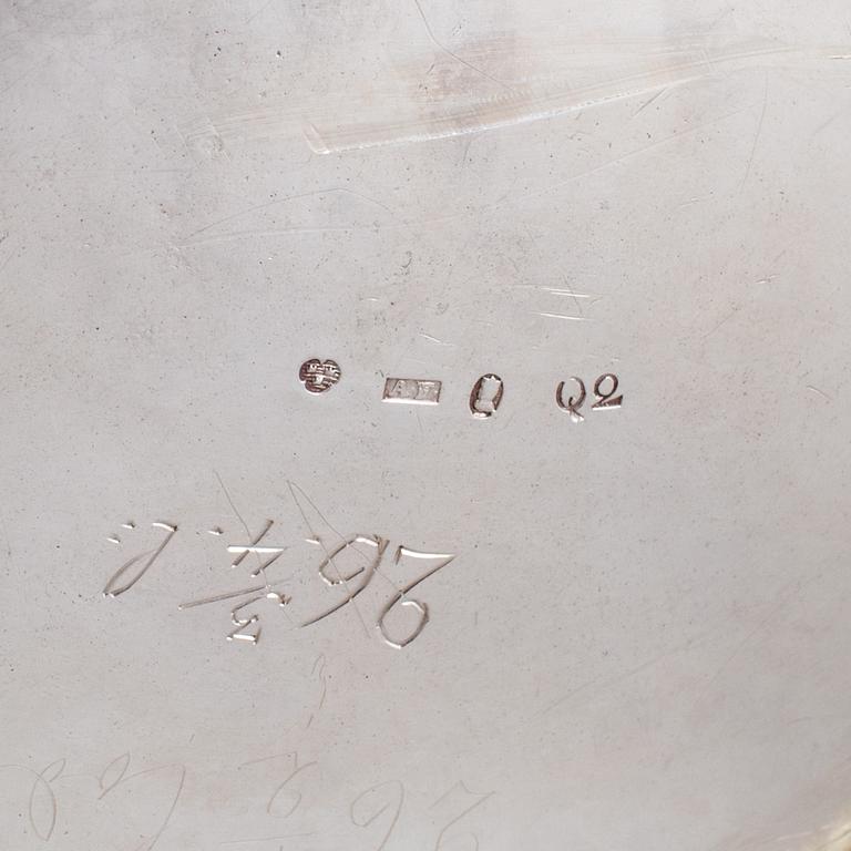 A Swedish 18th century parcel-gilt butter-box, mark of Arvid Floberg, Stockholm 1798.