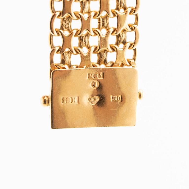 Armband  X-länk 18K guld Mary Kvoch Stockholm 1958.