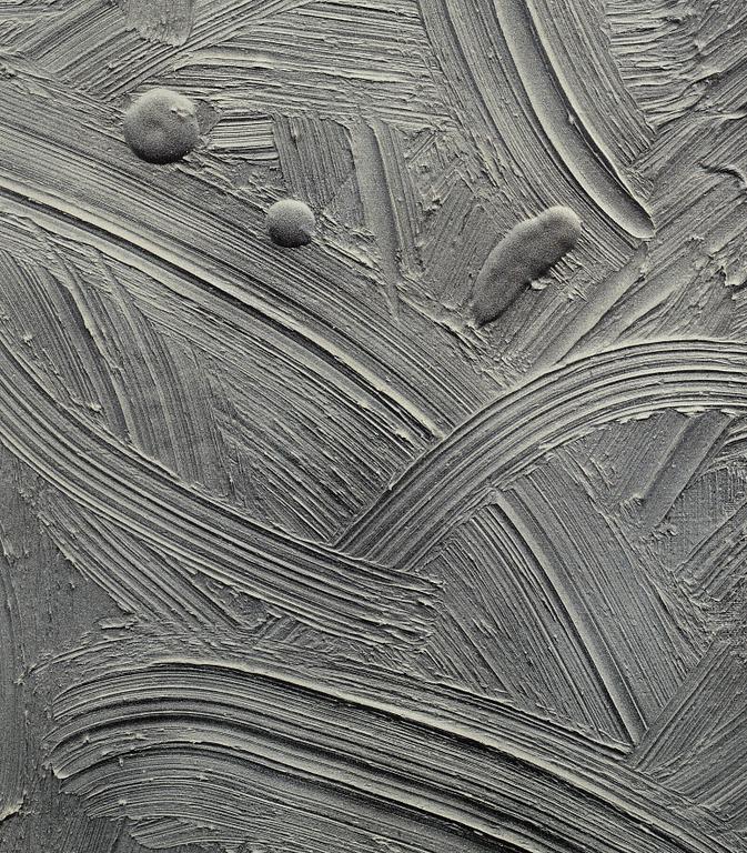 ALFRED BOMAN, "More Grey Less Boredom", signed a tergo, executed in 2012. Acrylic and spray paint on canvas.