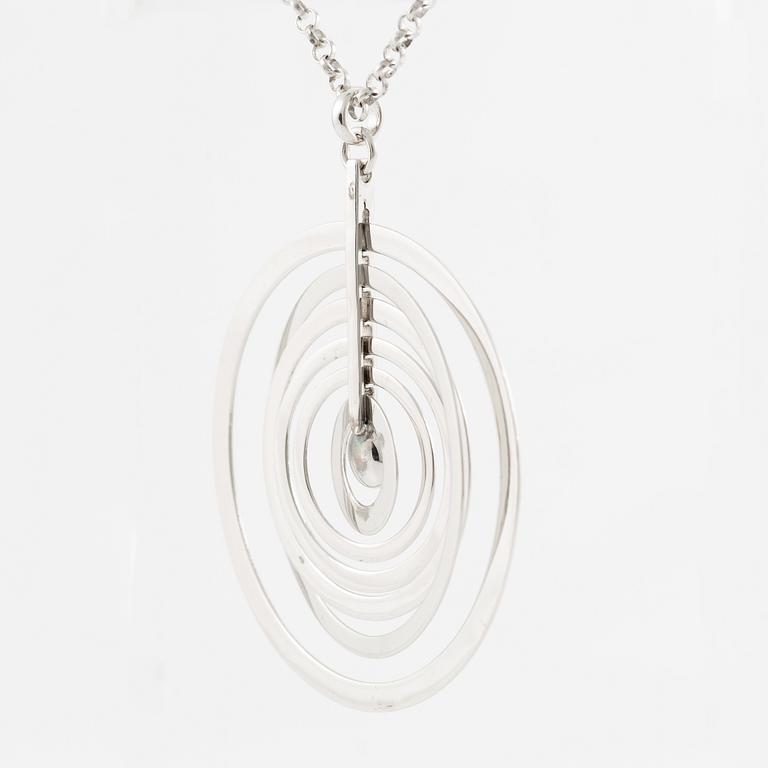 Tapio Wirkkala, pendant with chain "Silvermoon", sterling silver, for Kultakeskus.