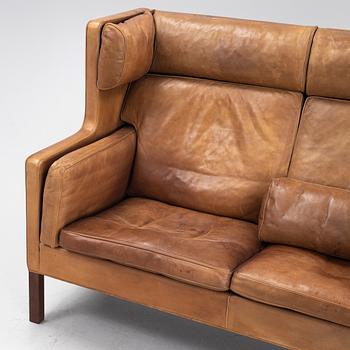 Børge Mogensen, a model 2192 'Kupé' leather sofa, Fredericia Stolefabrik, Denmark.