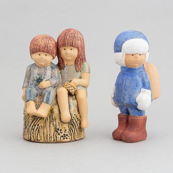 Lisa Larson, four stoneware figurines, for K-Studion, Gustavsberg.