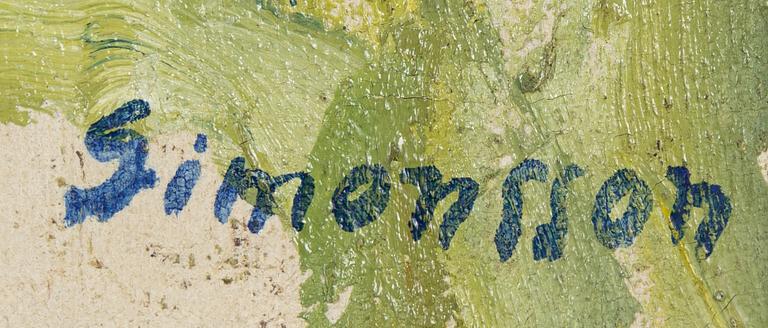 Birger Simonsson, olja på duk, signerad.