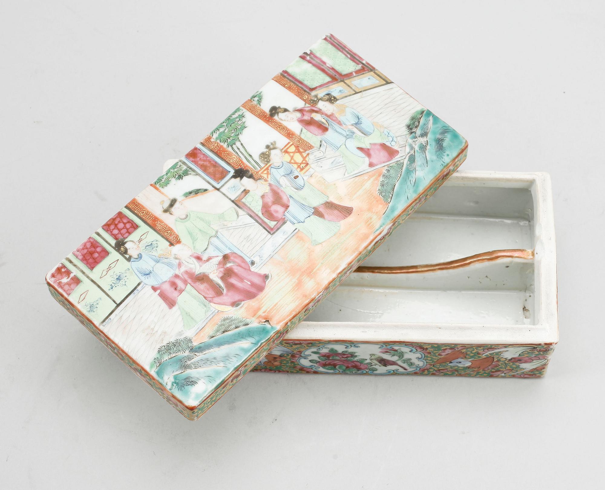 ASK, porslin, Kanton, Kina, 1800-tal.